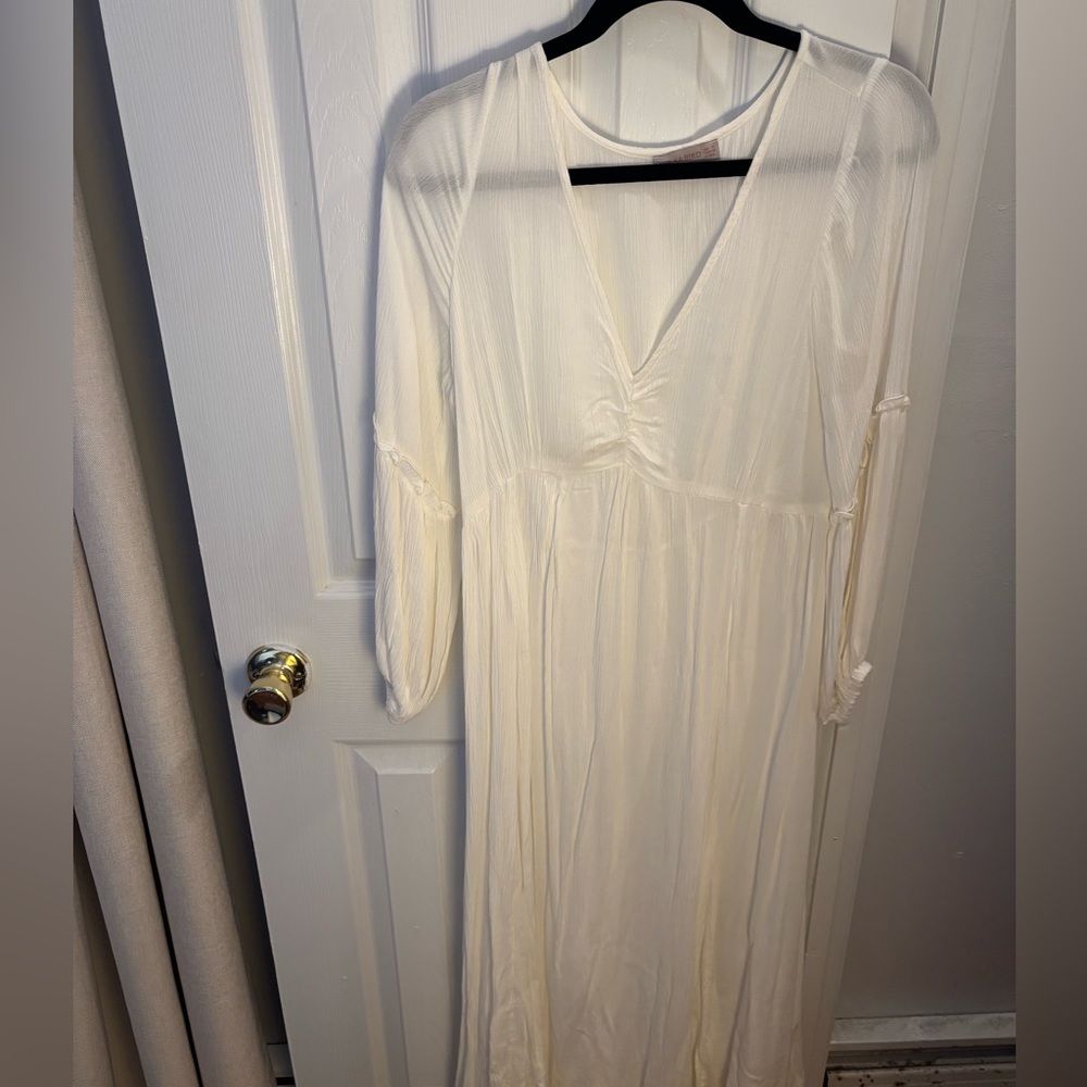 Cream Ilsla & Bird kimono beach maxi summer dress